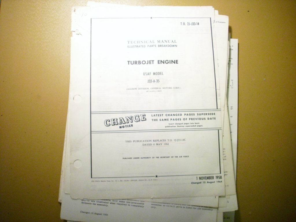 Allison J33-A-35 Turbojet Illustrated Parts Manual