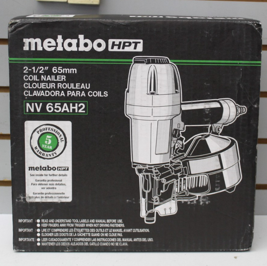 Metabo HPT 2-1/2-Inch Coil Siding Nailer 15-Degree Pneumatic NV65AH2