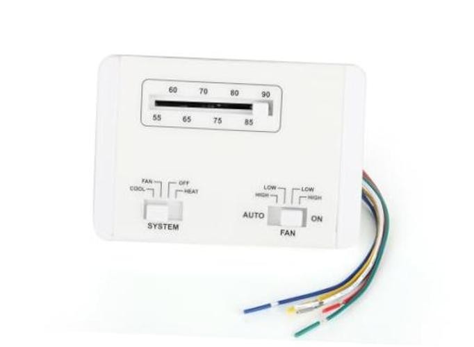 7330F3852 RV Air Conditioners Thermostat, Single Stage Heat/Cool Control White