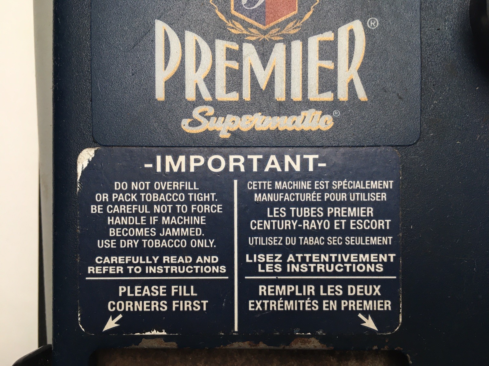 PREMIER Supermatic Cigarette Injector Machine