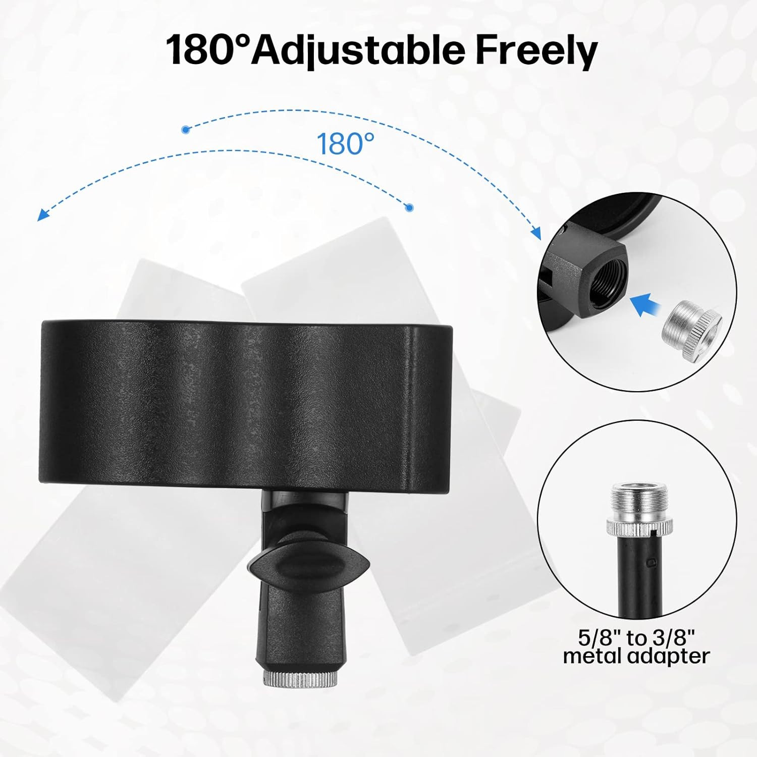 1Pcs Large Microphone Clip, Adjustable Mic Holder for Microphones with Outer Dia