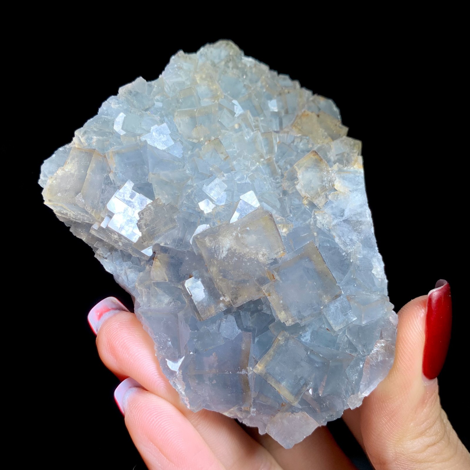 180G Rare Natural Beautiful Beijing Fluorite Cube Mineral Specimen/Gift
