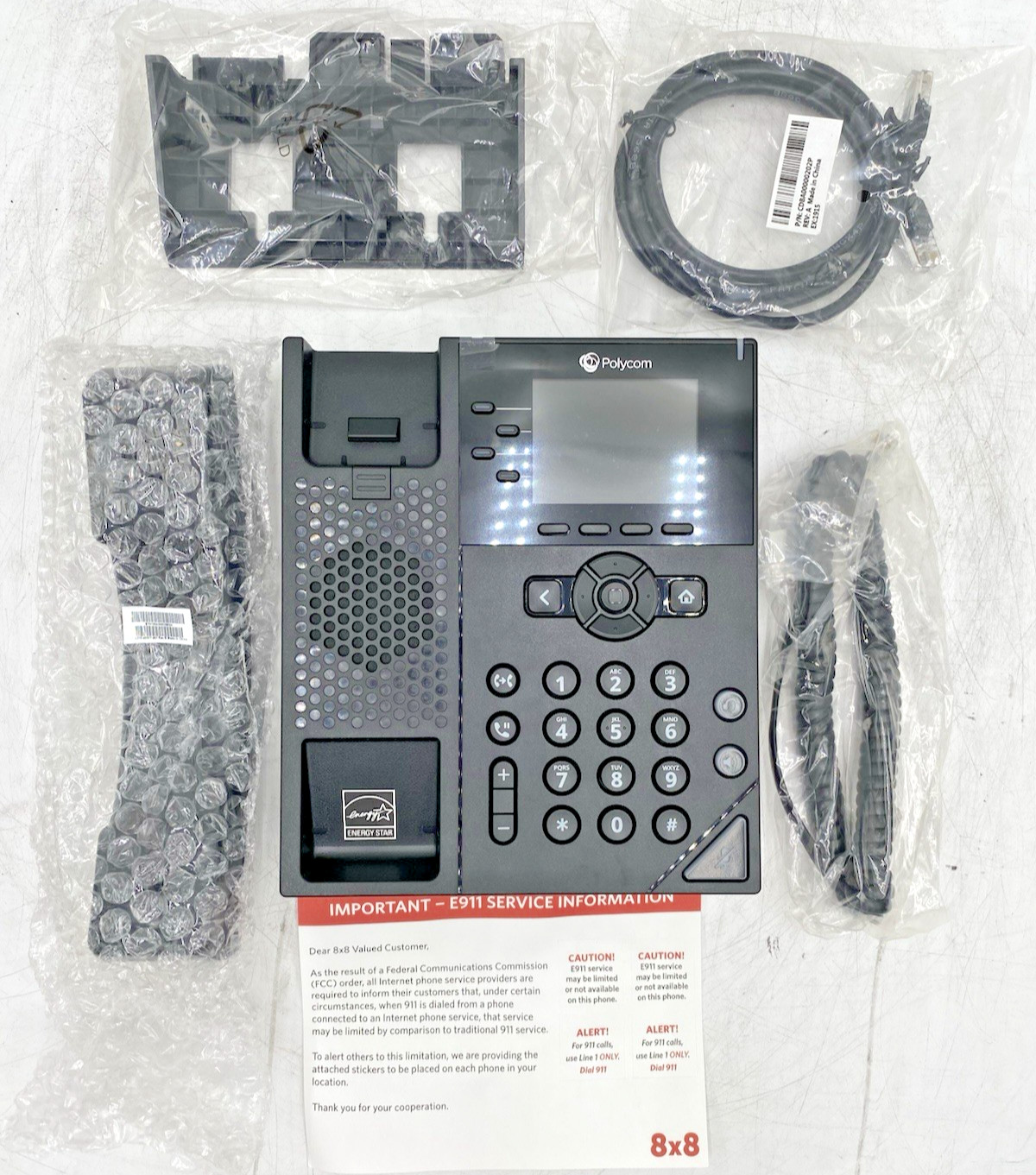 Polycom VVX 250 VoIP POE 4 Line IP Phone