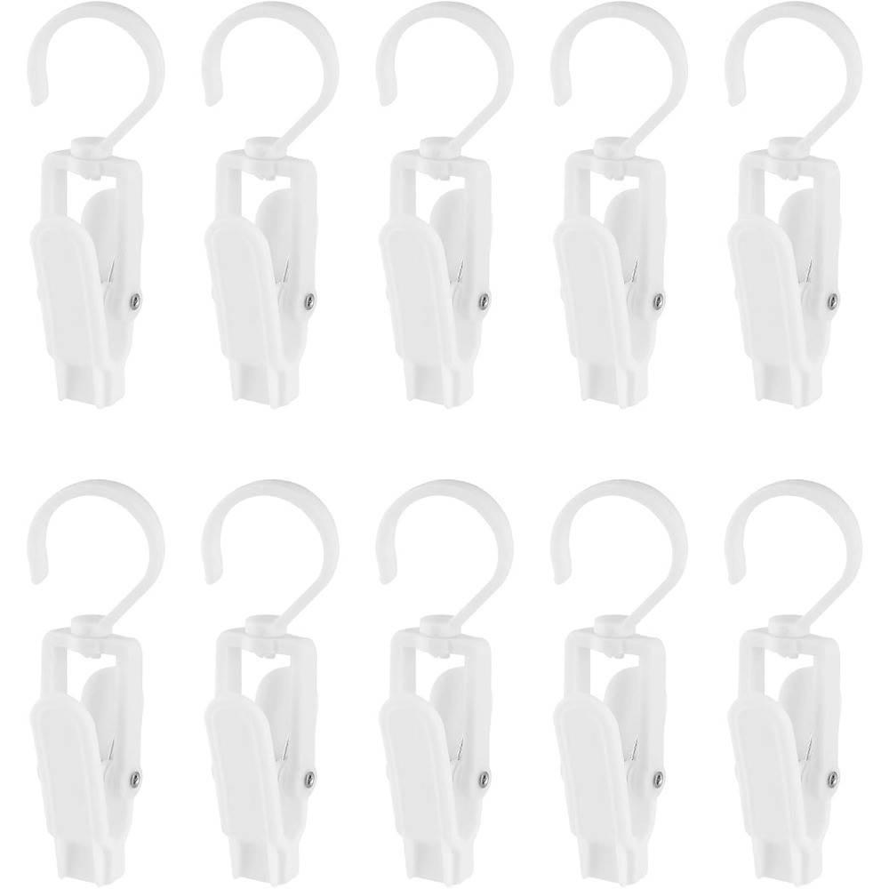 Laundry Hooks Clip Plastic Clothes Pins Super Strong Hanger Clips with Swivel