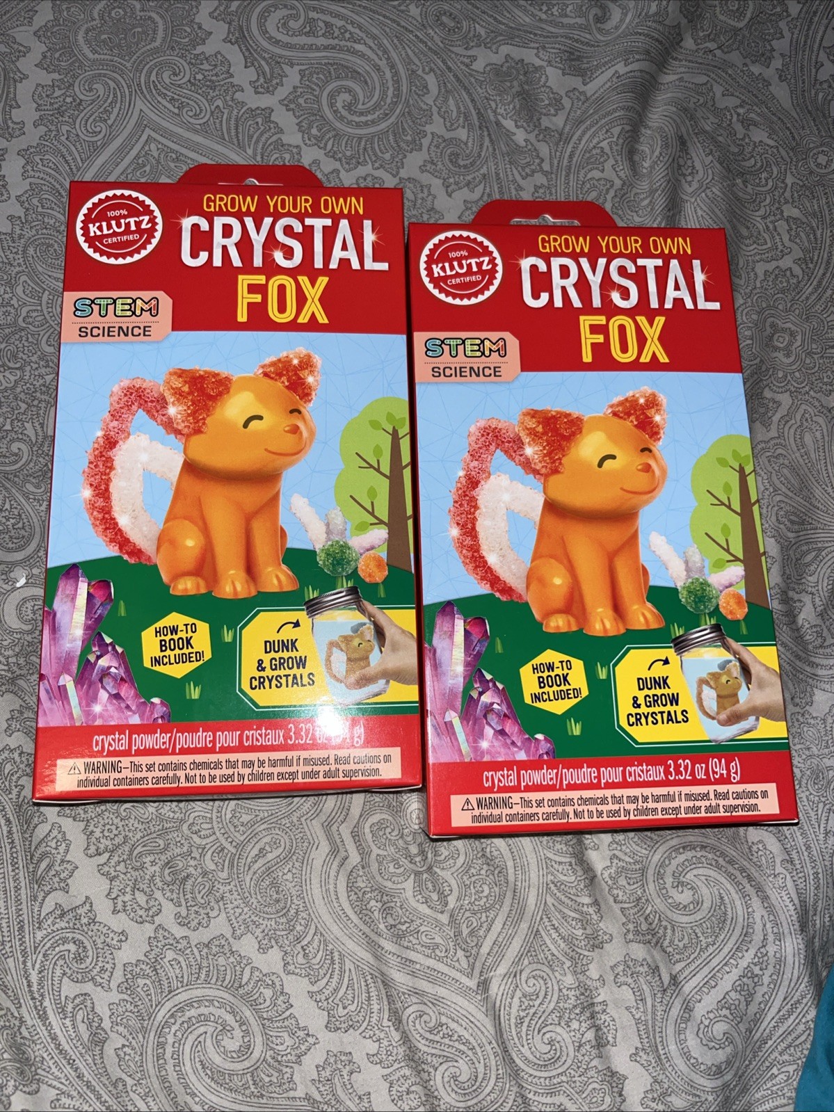 Klutz Grow Your Own Crystal Fox Science Kit - New Stem Ages 8 & Up Lot Of 2