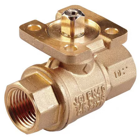 Johnson Controls Vg1245ad Hvac Ball Valve, Two-Way, Brass, 1/2 In