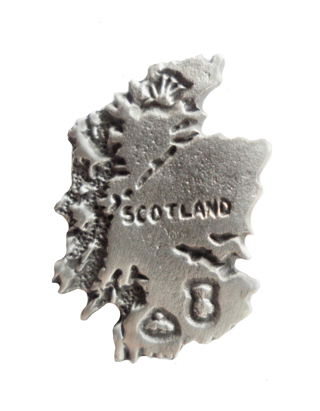Scotland Map Pewter Pin Badge