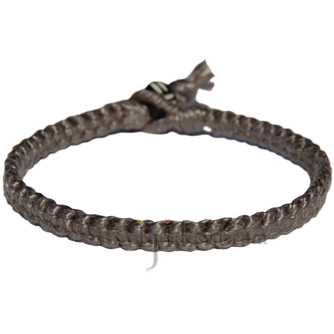 Charcoal flat cotton bracelet or anklet