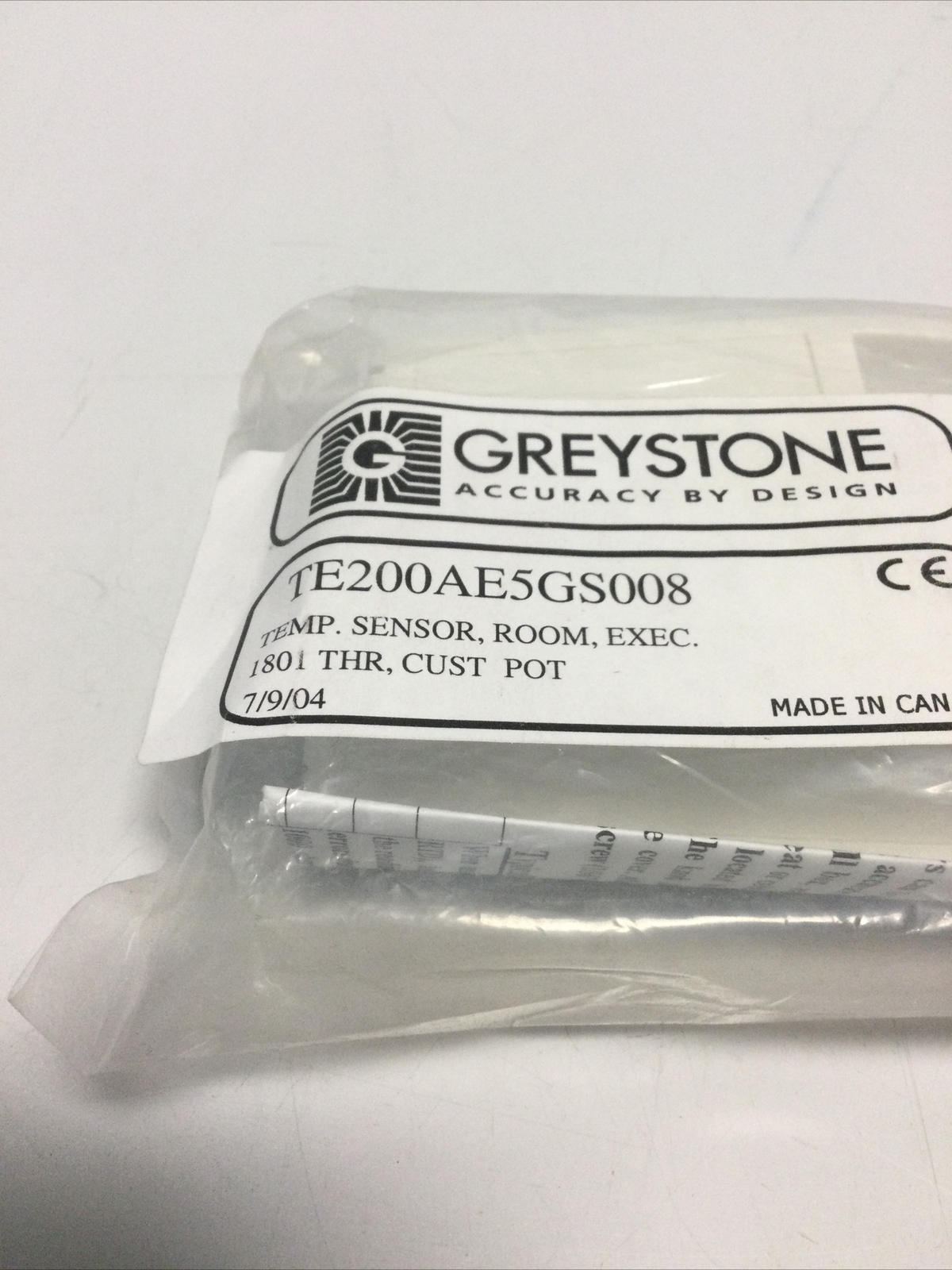 NEW, SEALED, GREYSTONE, TE200AE5GS008, MICRO ROOM TEMP. SENSOR. (9L-1)