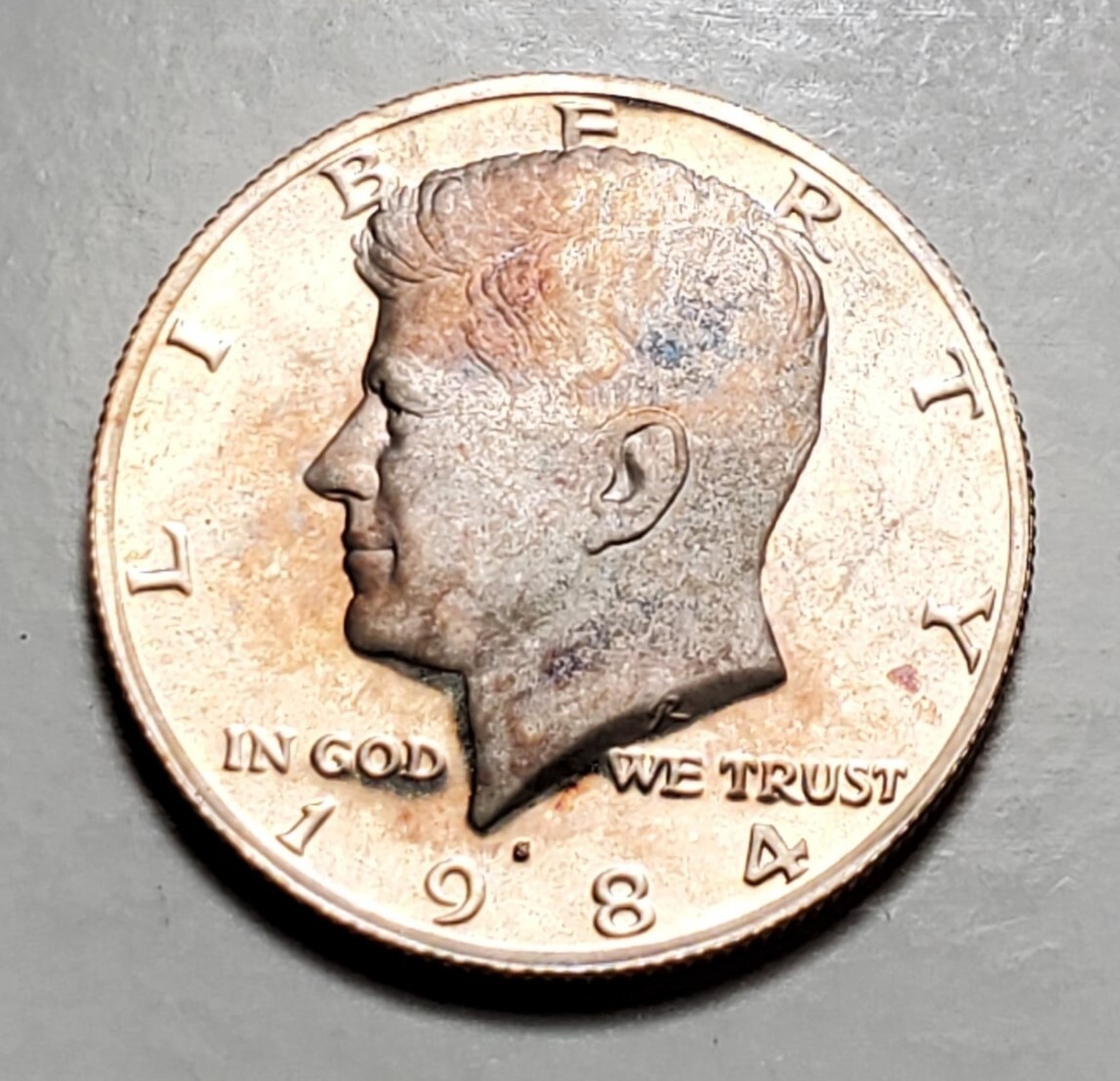 TONED 1984 S KENNEDY HALF DOLLAR PROOF UNC #C4522