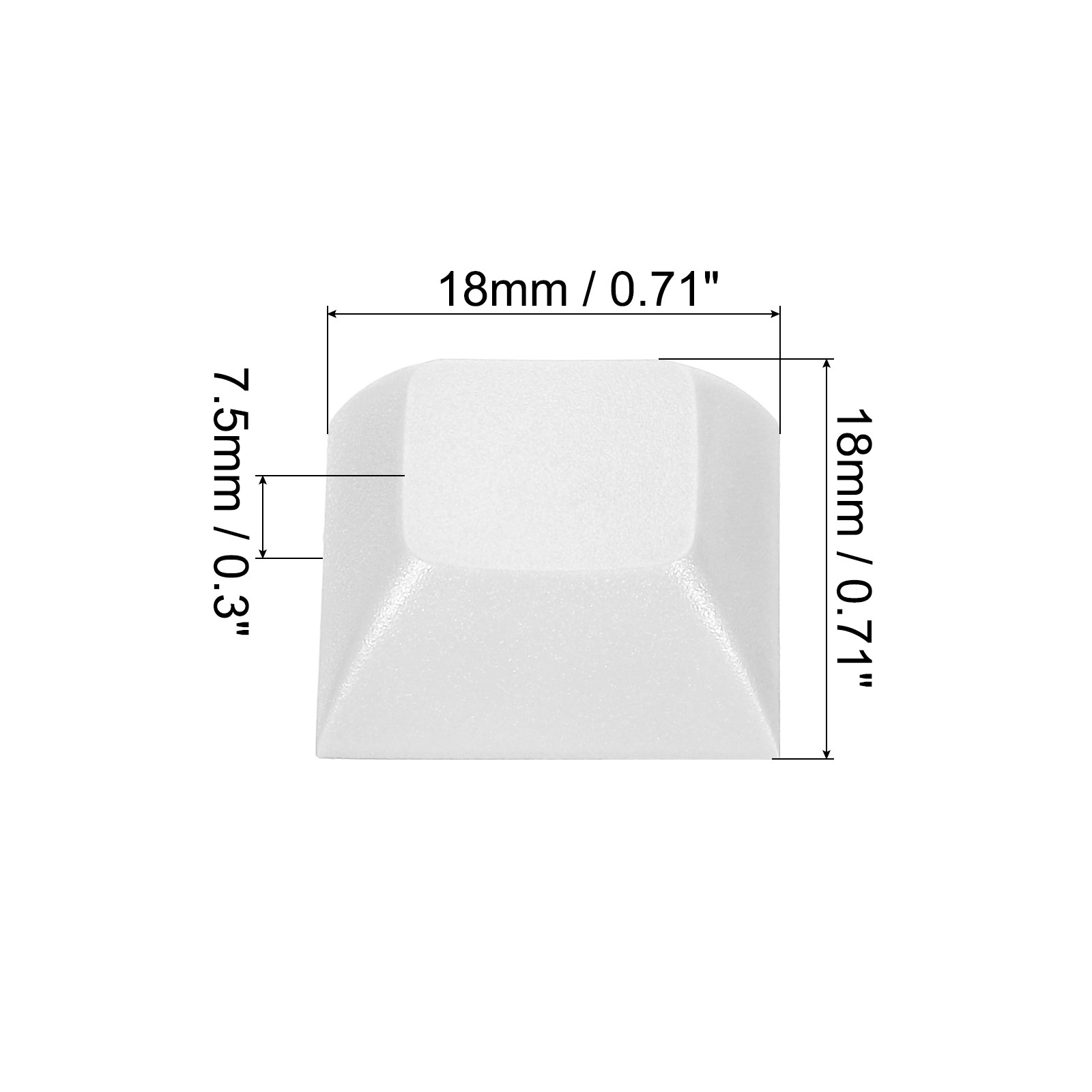 1U Blank Keycaps, 5 Pack MX Keyboard Replacement Universal PBT Mechanical, White