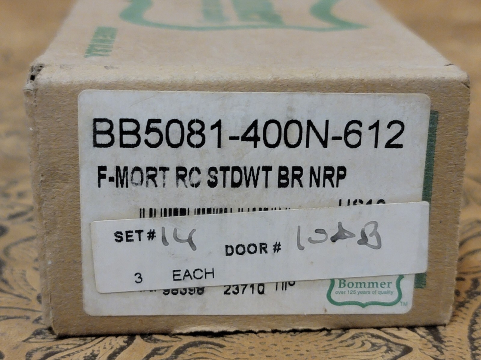 3x Bommer 4 x 4" BB5081 400N 612 US10 Full Mortise Ball Bearing - Satin Bronze ᄂ