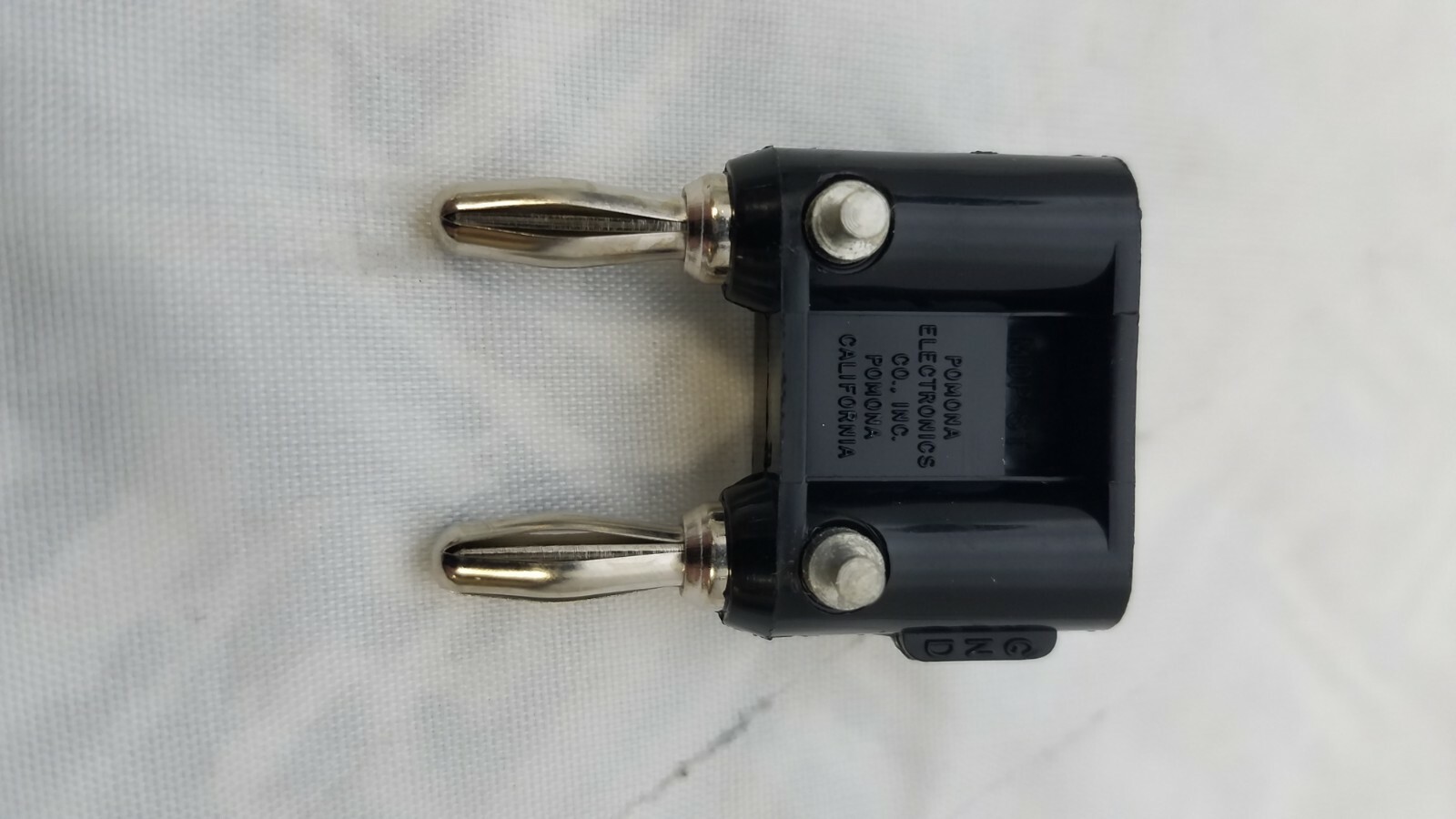 2 (LOT) MDP-ST Double Banana Plug Stack Turret, Black