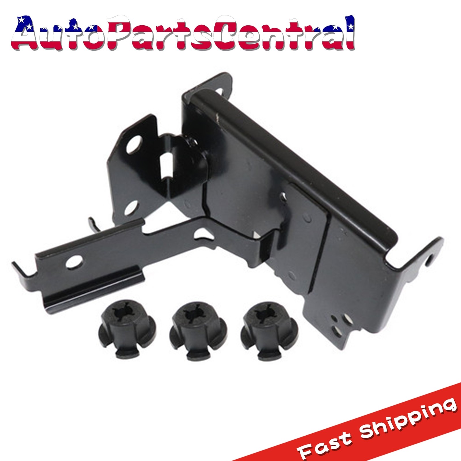 Radar Bracket+3x Mounting Clip For 2016 2017 2018 Honda Civic 1.5L 2.0L Black