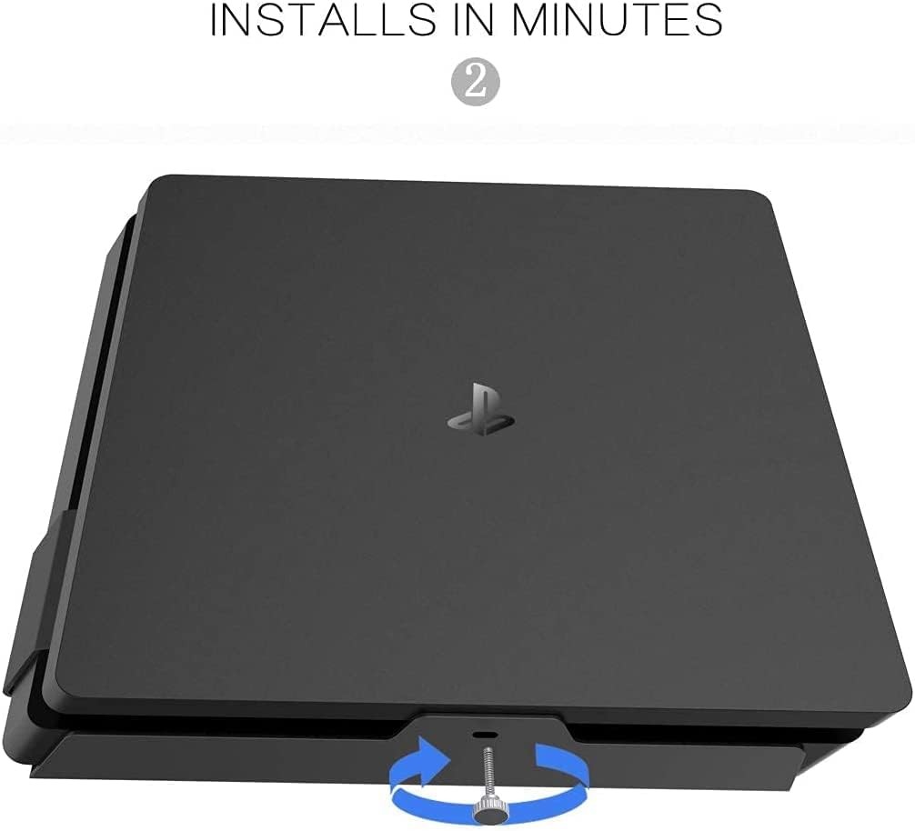 For Sony PS4 Slim Wall Mount Bracket Metal Holder Space Saving Console Stand