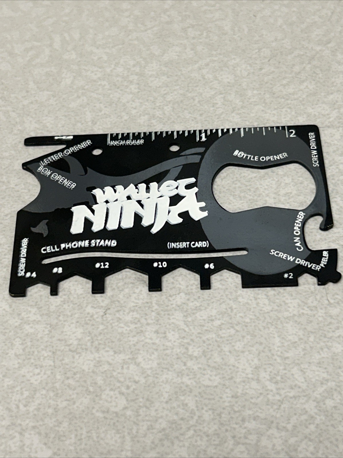 18-in-1 Wallet Ninja Black Multi-Tool Card Pocket Size (NEW OLD STOCK)
