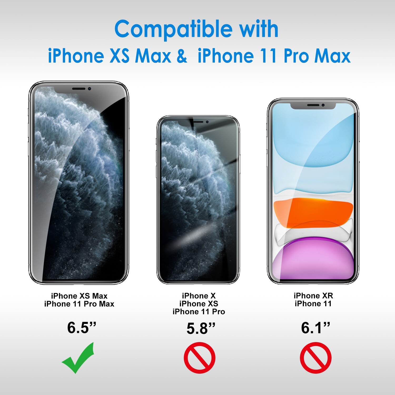JETech Screen Protector for iPhone 11 Pro Max and iPhone Xs Max 6.5-Inch, 2-Pack