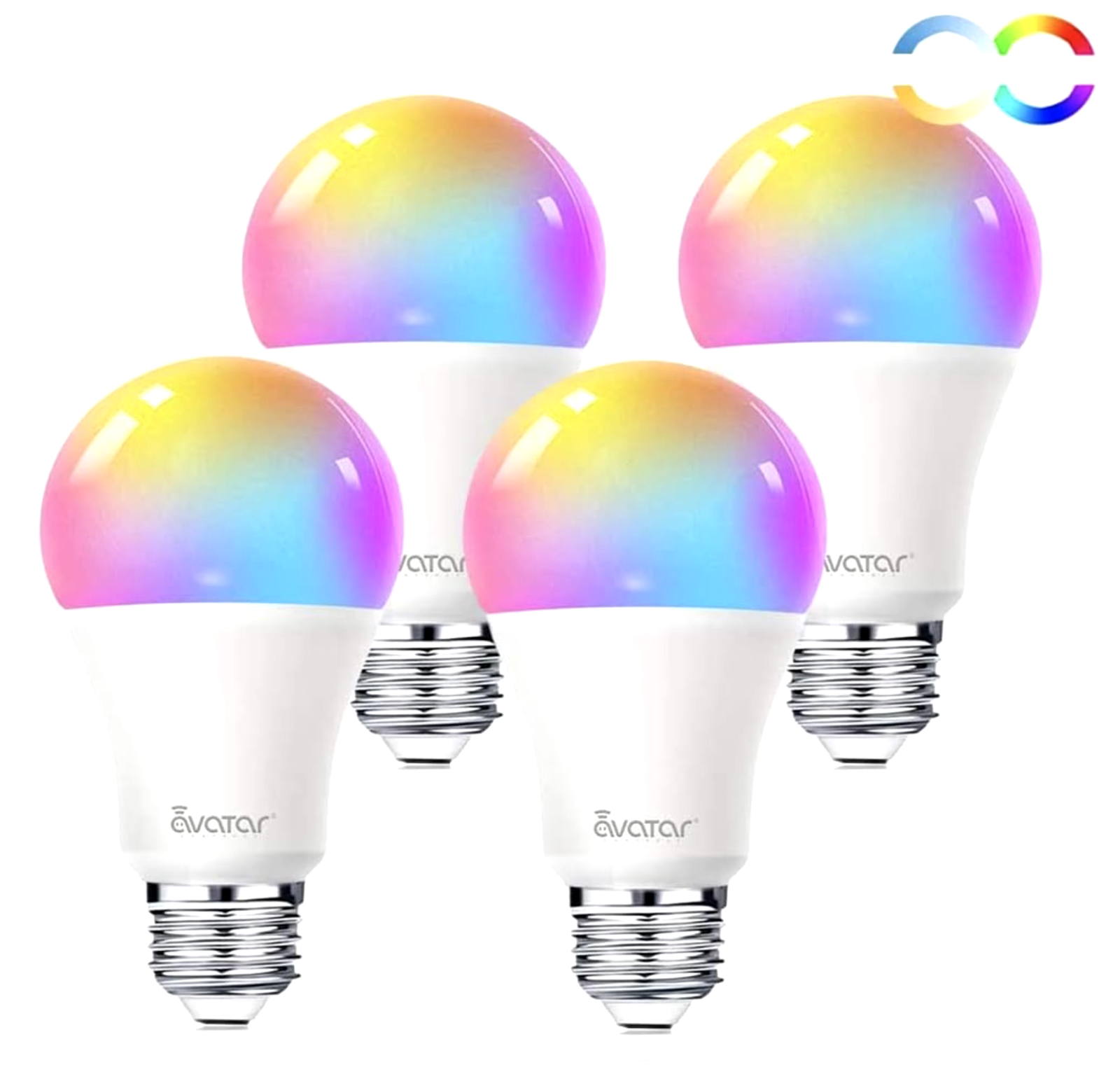 4 Pack Smart Light Bulb APP WiFi LED Lighting Work Alexa&Google Assistant 9W E26