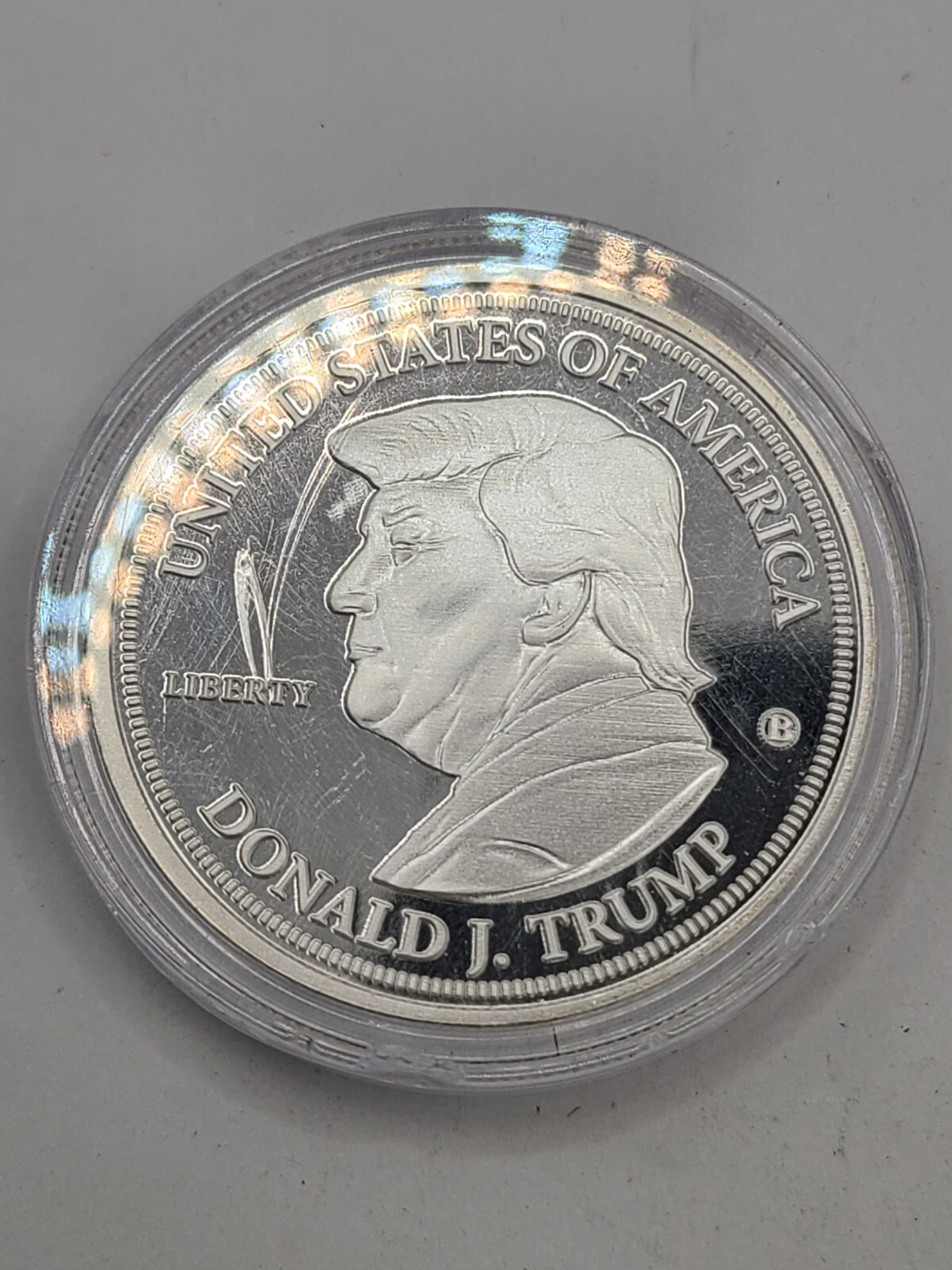 Candidacy Announcement 2024 Trump Silver Plated Coin 1.5"