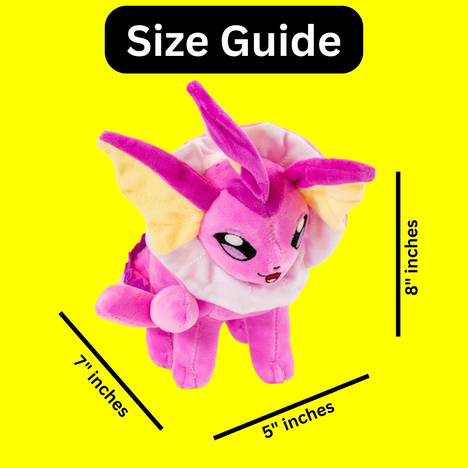 Pokémon Shiny Vaporeon 8" Plush Toy Plushie Cute Soft Eevee Eeveelution Decor