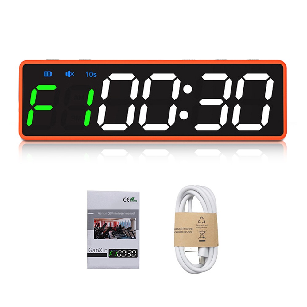 Mini Gym Timer Rechargeable Stopwatch Portable Countdown/up Clock With Magn QDER