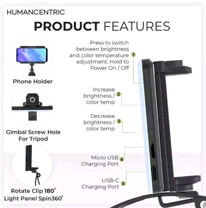 Video Conference Light for Zoom Meetings HumanCentric