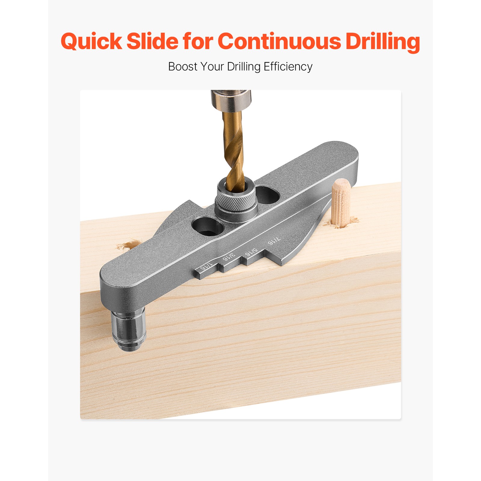 Uimoso Self-Centering Doweling Jig Kit for Woodworking with Drill Bits