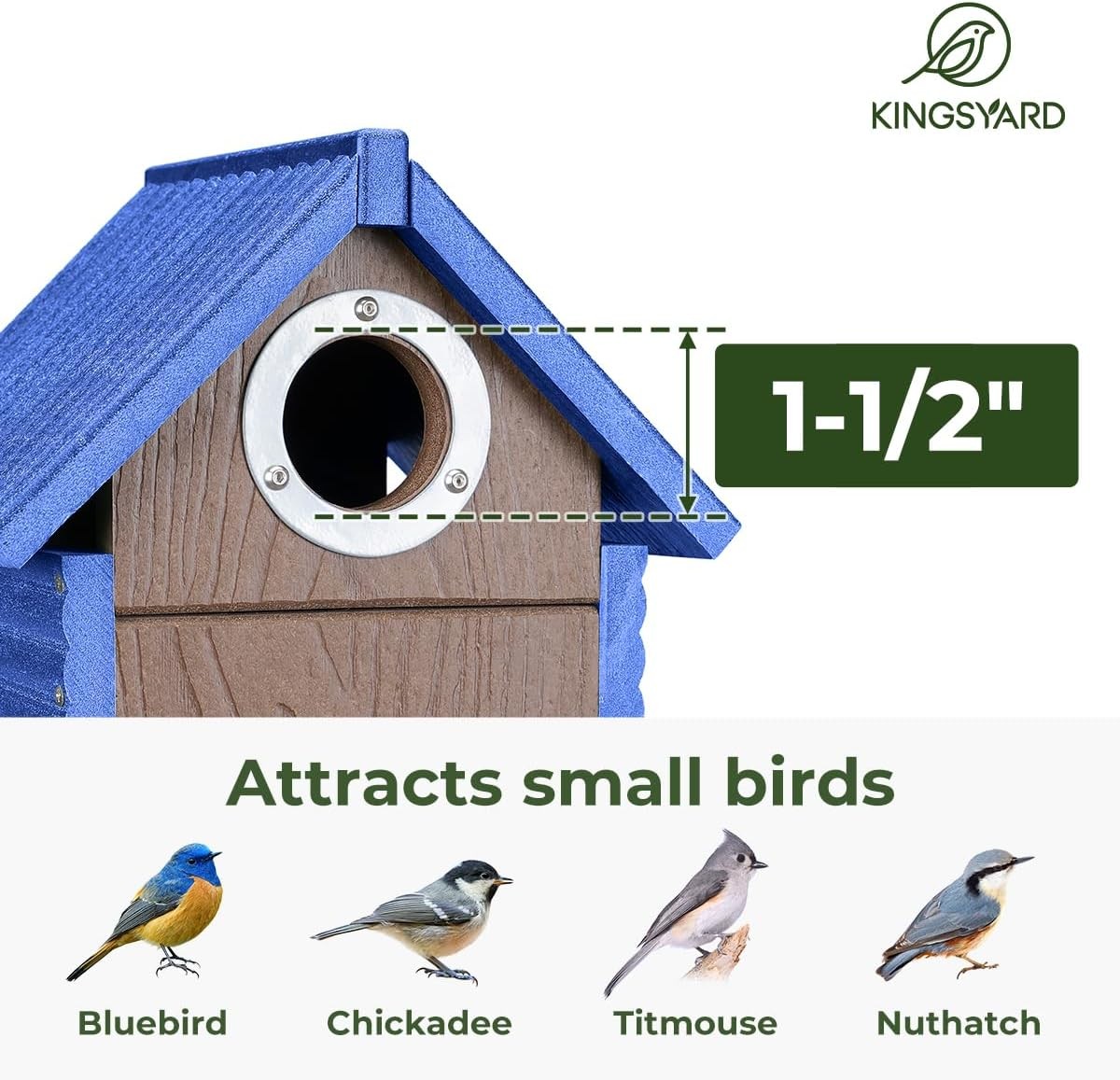 Recycled Plastic Weatherproof Bird House Clear View Panel Predator Guard