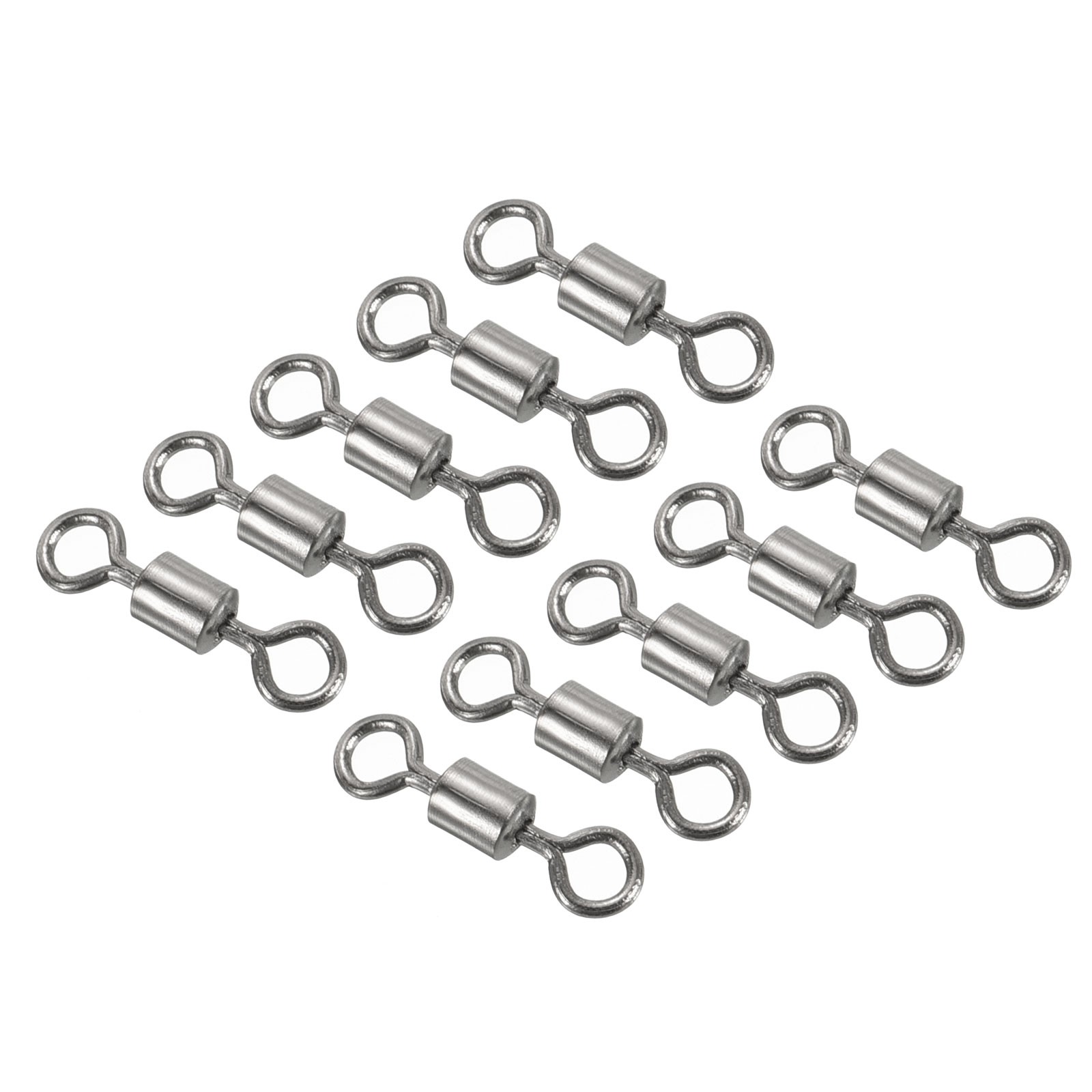 Fishing Barrel Swivels, 100Pcs 61LBS Copper Rolling Terminal Tackle, Black