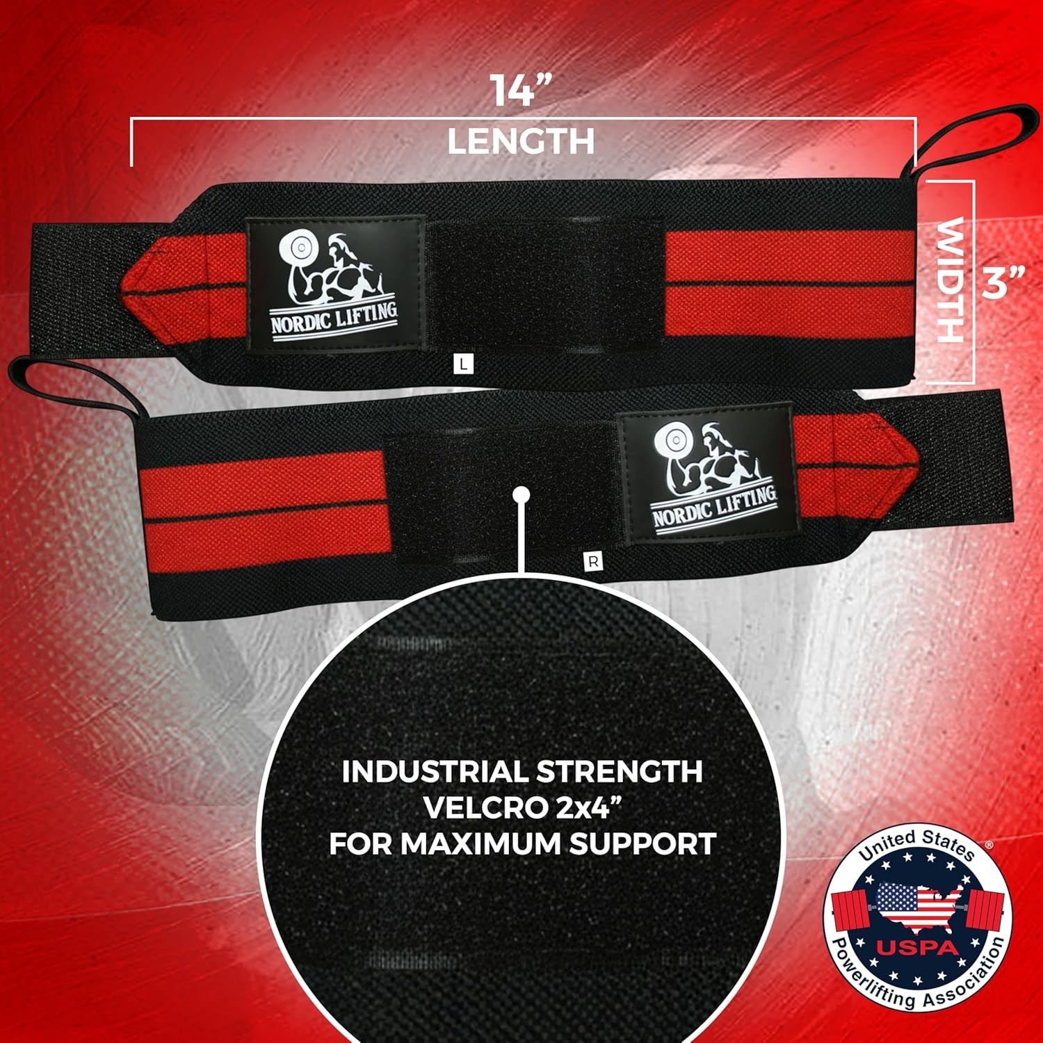 Adjustable Wrist Wraps for Weightlifting & CrossFit – Durable Compression Straps