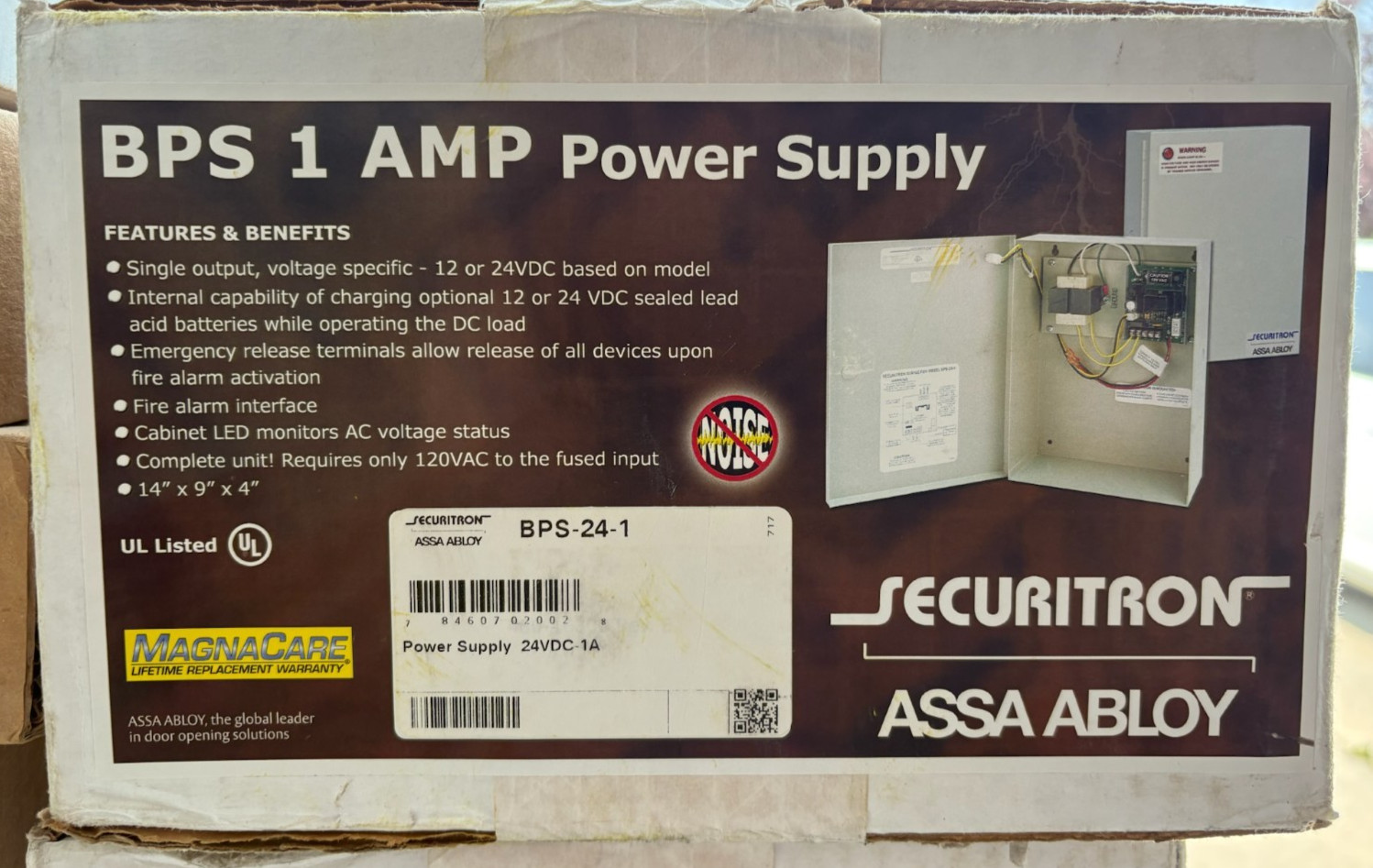 Securitron Assa Abloy BPS-24-1 BPS 1 AMP Power Supply New in box