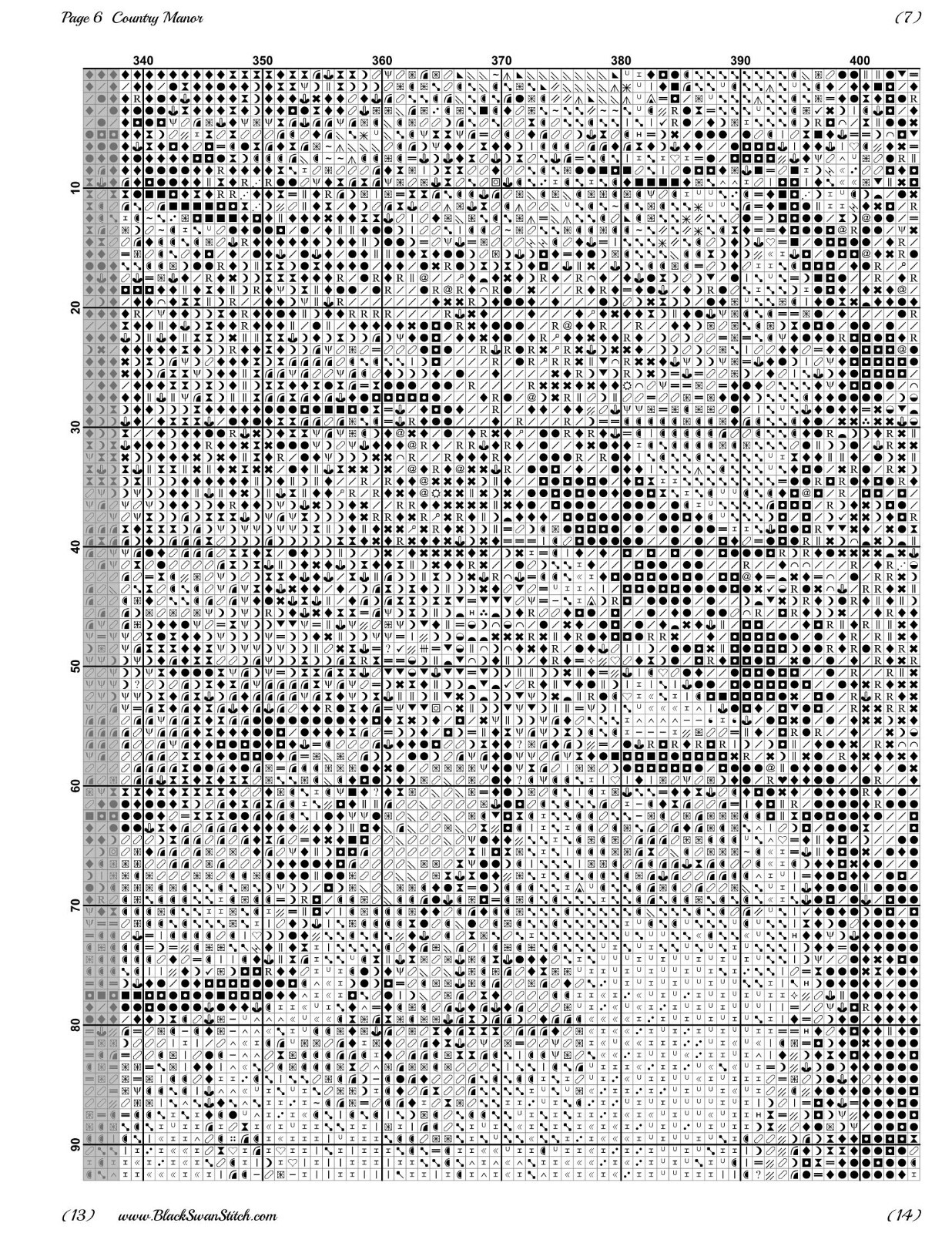 Country Manor 1444 Chart Counted Cross Stitch Pattern