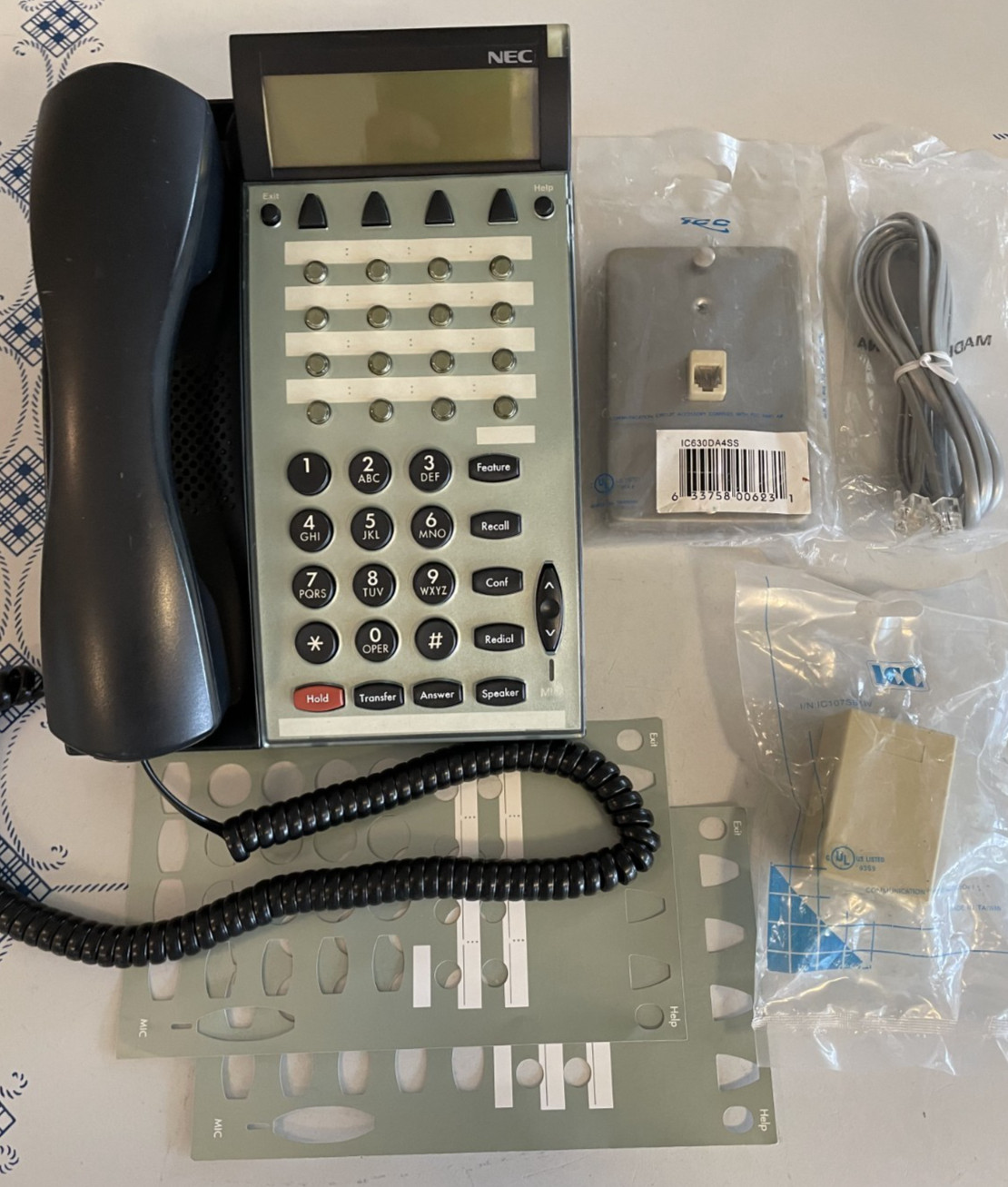 NEC 770032 DTU-16D-2(BK) TEL Display Phone in Box. 16 Lines. Read below.