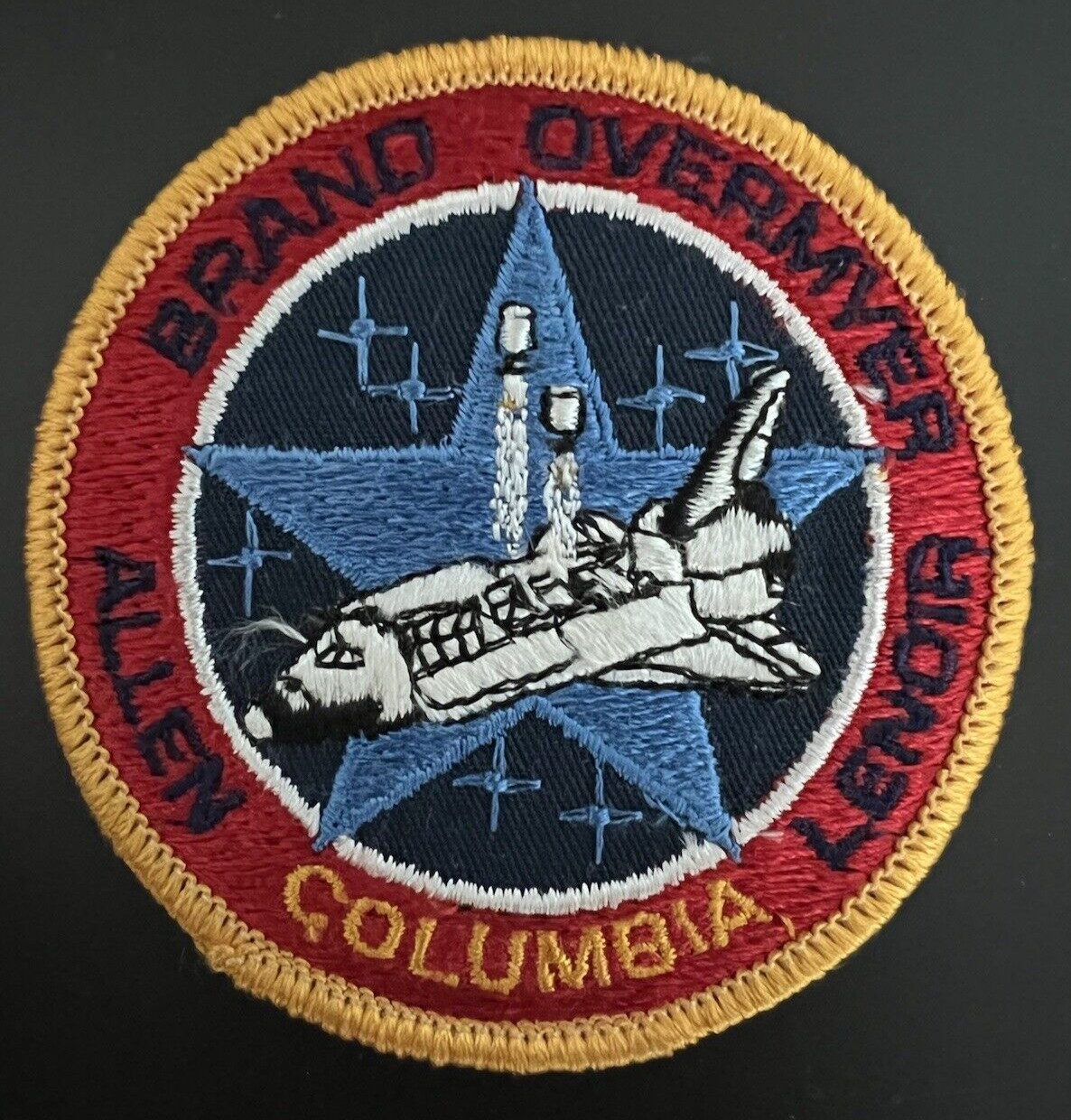 NASA Columbia Space Shuttle Allen Brand Overmyer Lenoir Mission Patch