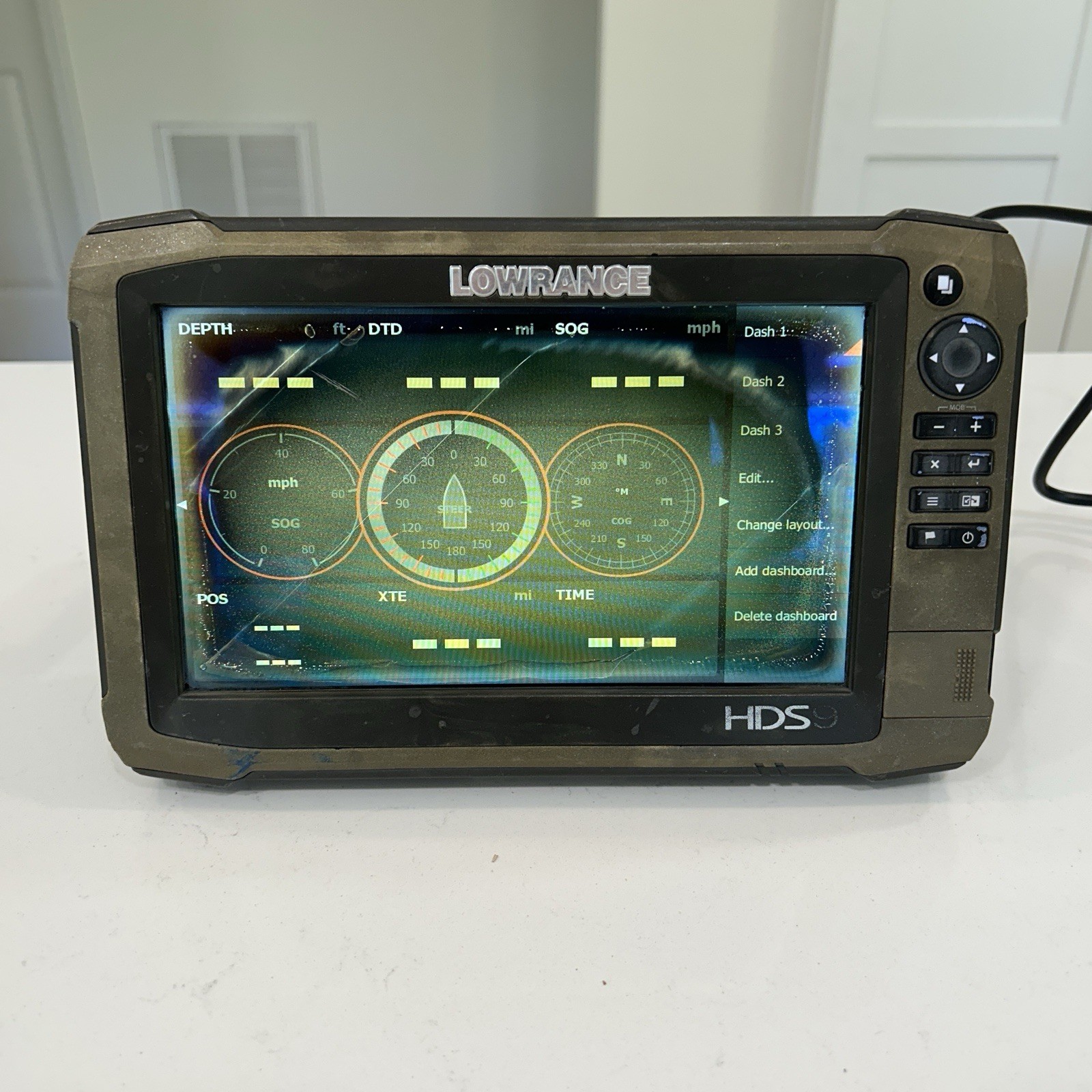 Lowrance HDS 9 Gen 3 Fishfinder GPS Head Unit Tested Working