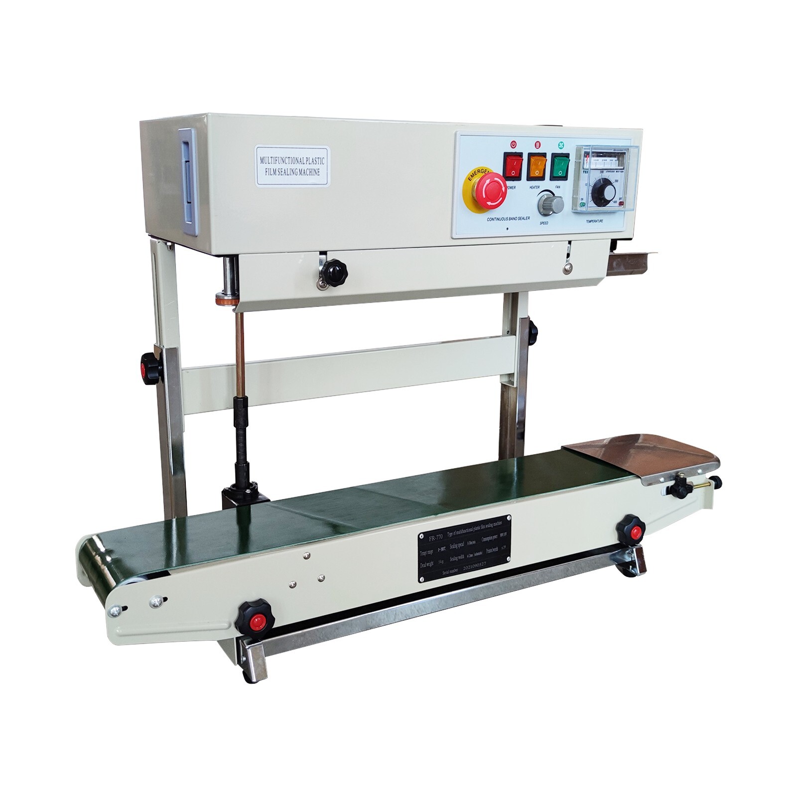 110V FR-770 Vertical Type Continuous Sealing Machine Packaging Bag Sealer