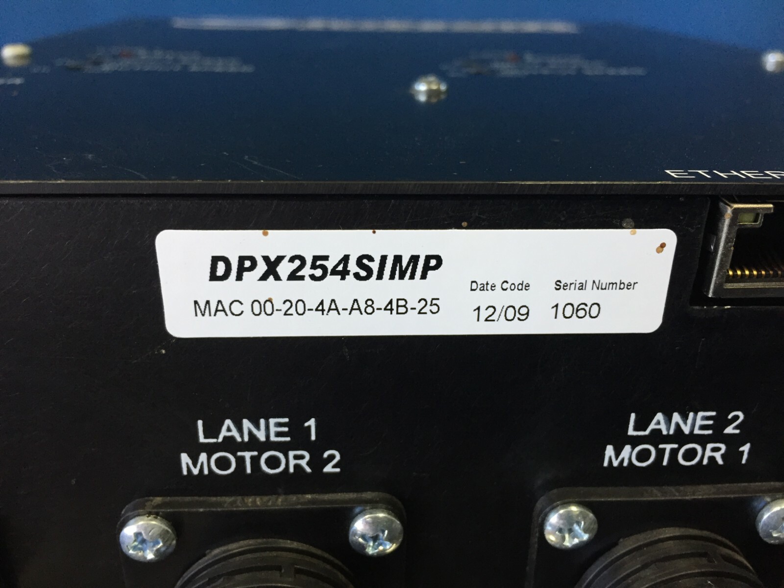 SIMPLIMATIC AUTOMATION DPX254SIMP MAC-00-20-4A-A8-4B-25 CONTROLLER