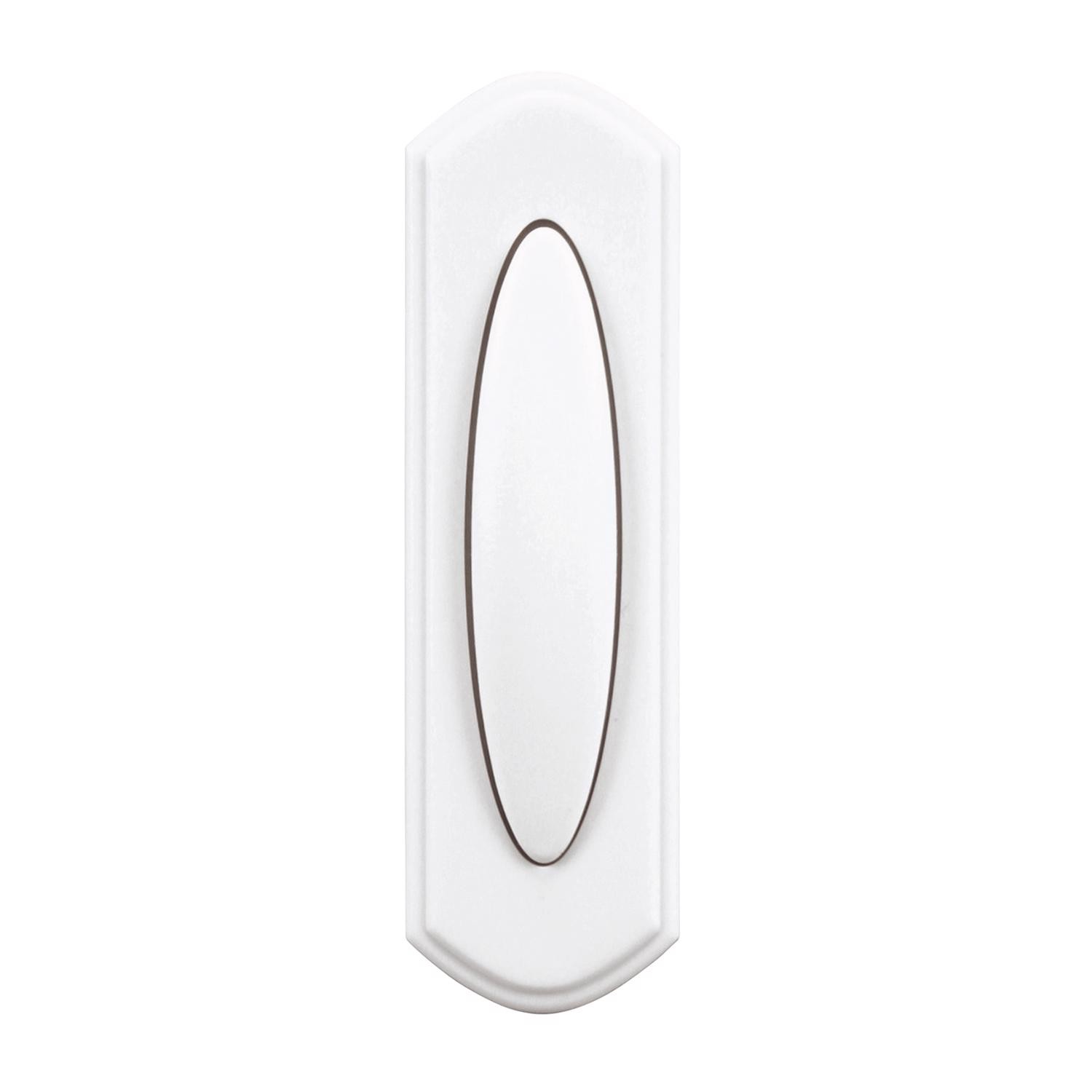 Heath Zenith SL-7797-02 Plastic Wireless Push Button Doorbell