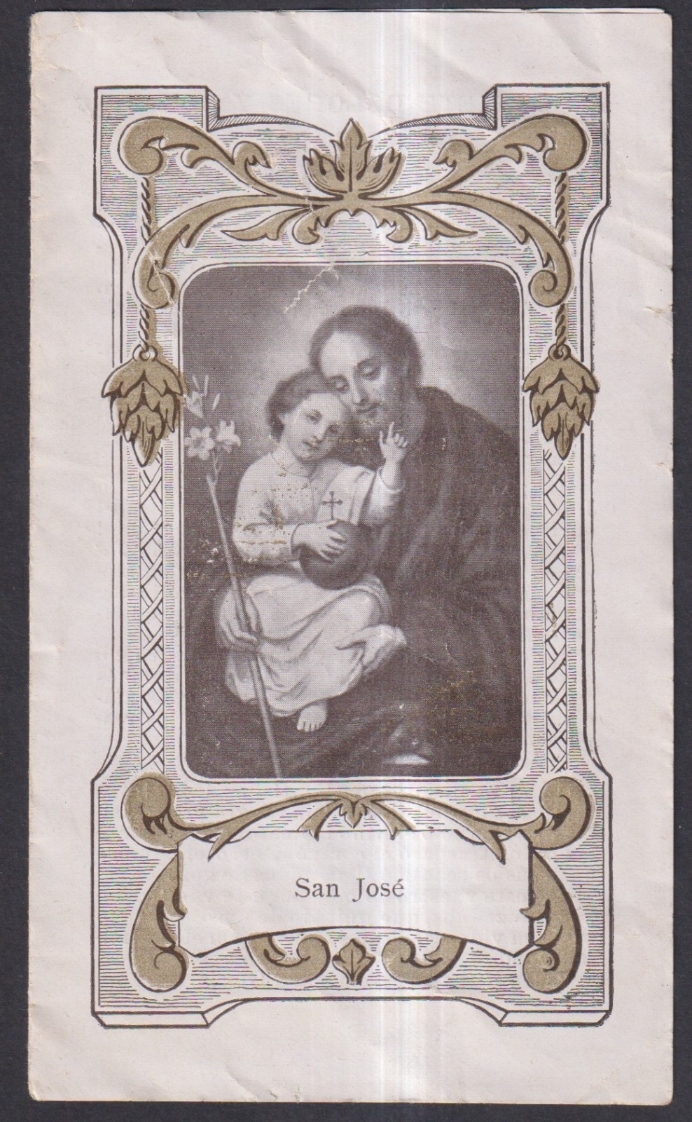 Holy card antique de San Jose santino image pieuses estampa