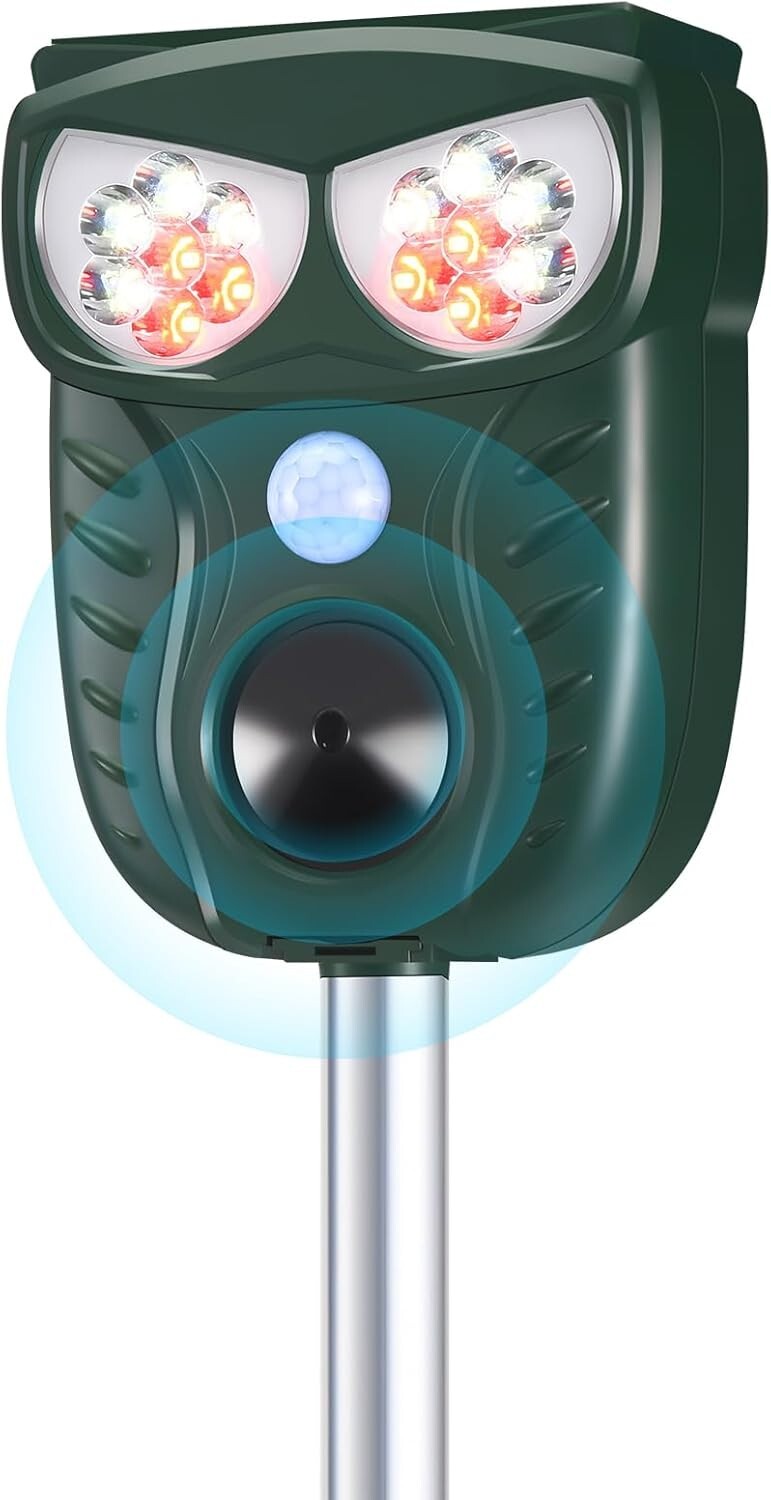 Solar Ultrasonic Animal Repellent Bird Repellent Dog Skunk Deer For Garden Yard