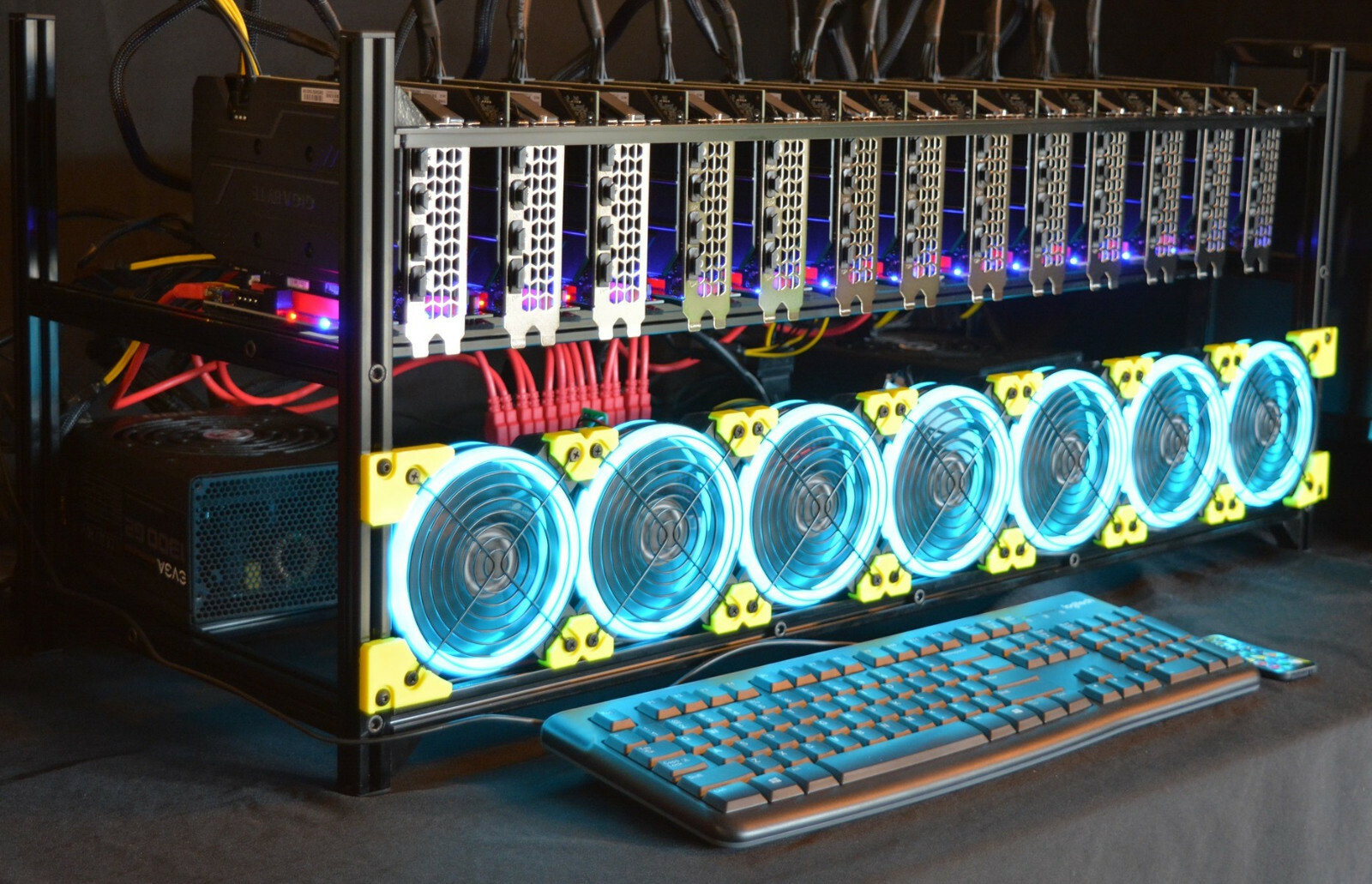 2 GPU BitPunisher Mining Rig Open Frame Ethereum Clasic ETC Crypto BTC RTX 4090