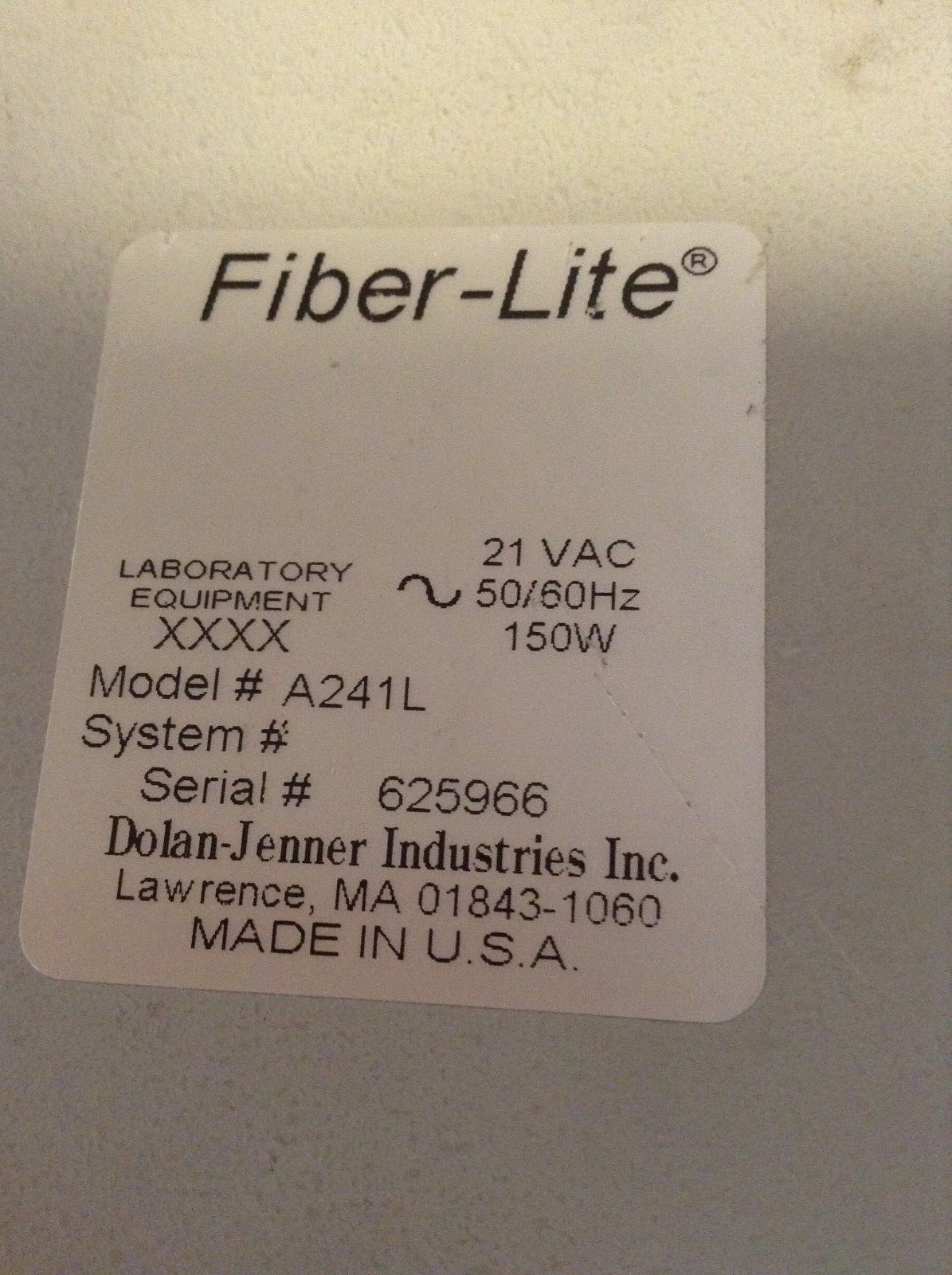 Fiber-Lite A241L 150W Light Source