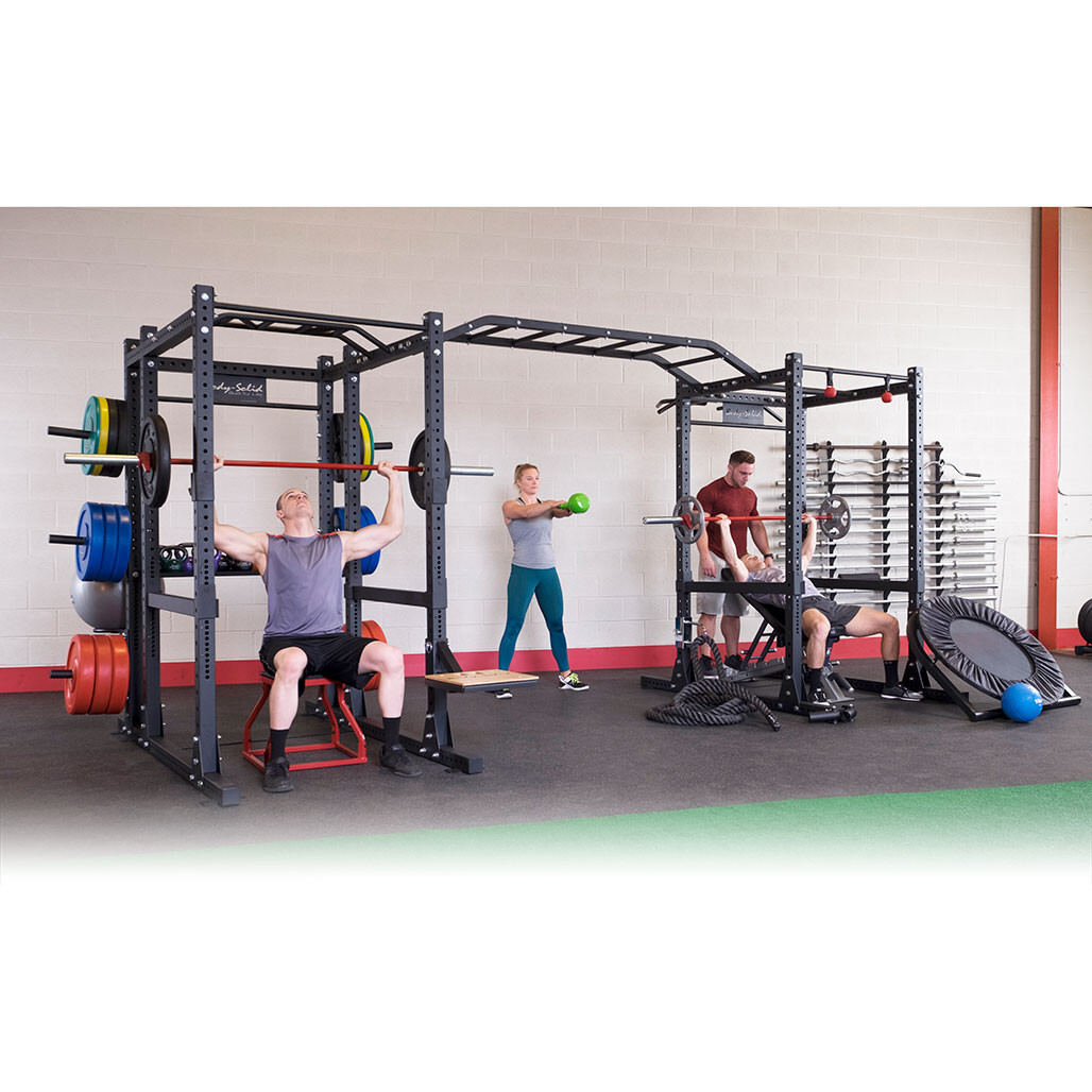 Body-Solid Pro ClubLine Double SPR1000 Power Racks with Monkey Bars
