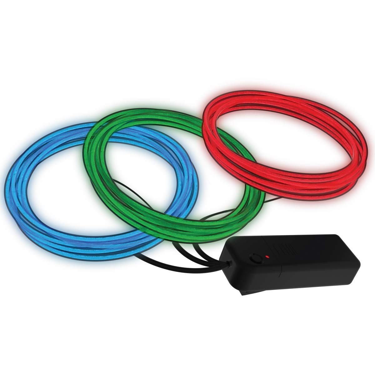 Tzumi 5947 6.5 ft. Aura LED Glow Neon Strand Rope Lights,Blue, Red, Green