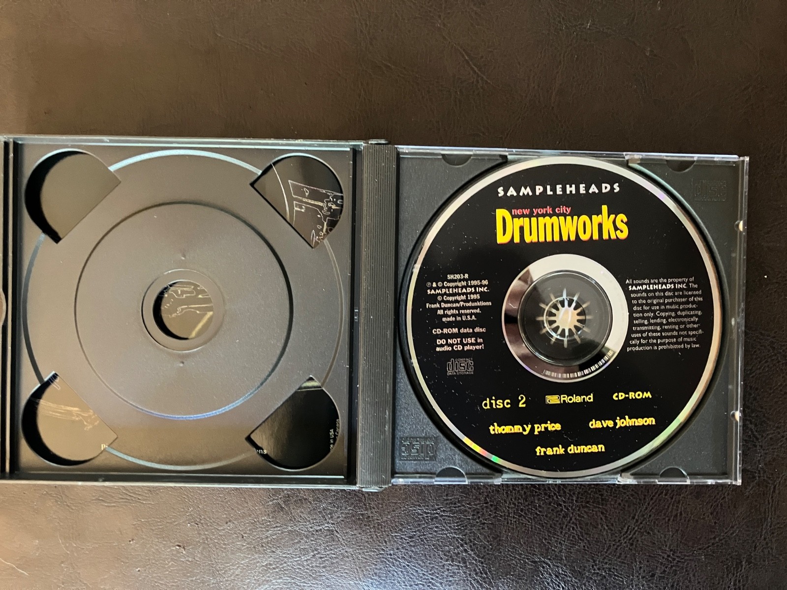NYC DRUMWORKS Sampleheads ROLAND 700 Sample CD Set 1995-96