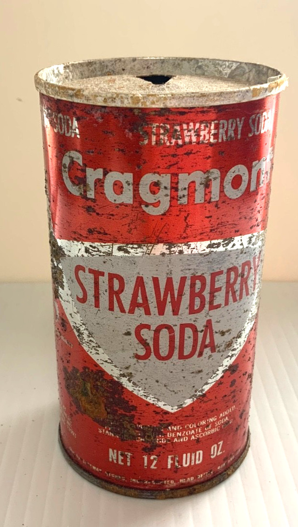 VINTAGE CRAGMONT STRAWBERRY SODA PULL TAB STEEL CAN