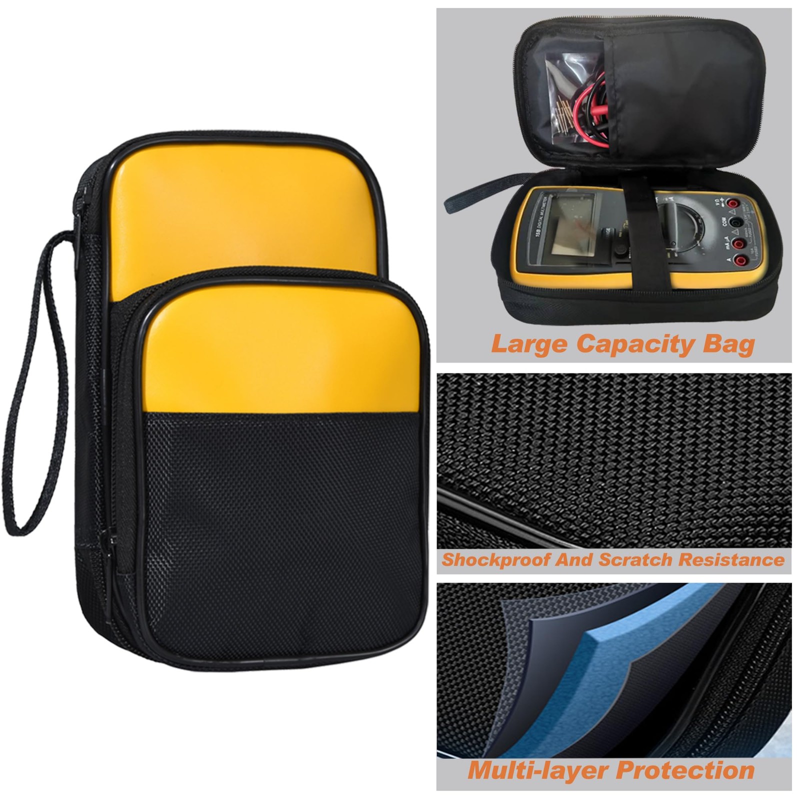 Electrical Multimeter Test Lead Kit with Soft Case Test Hook for Digital Elec...