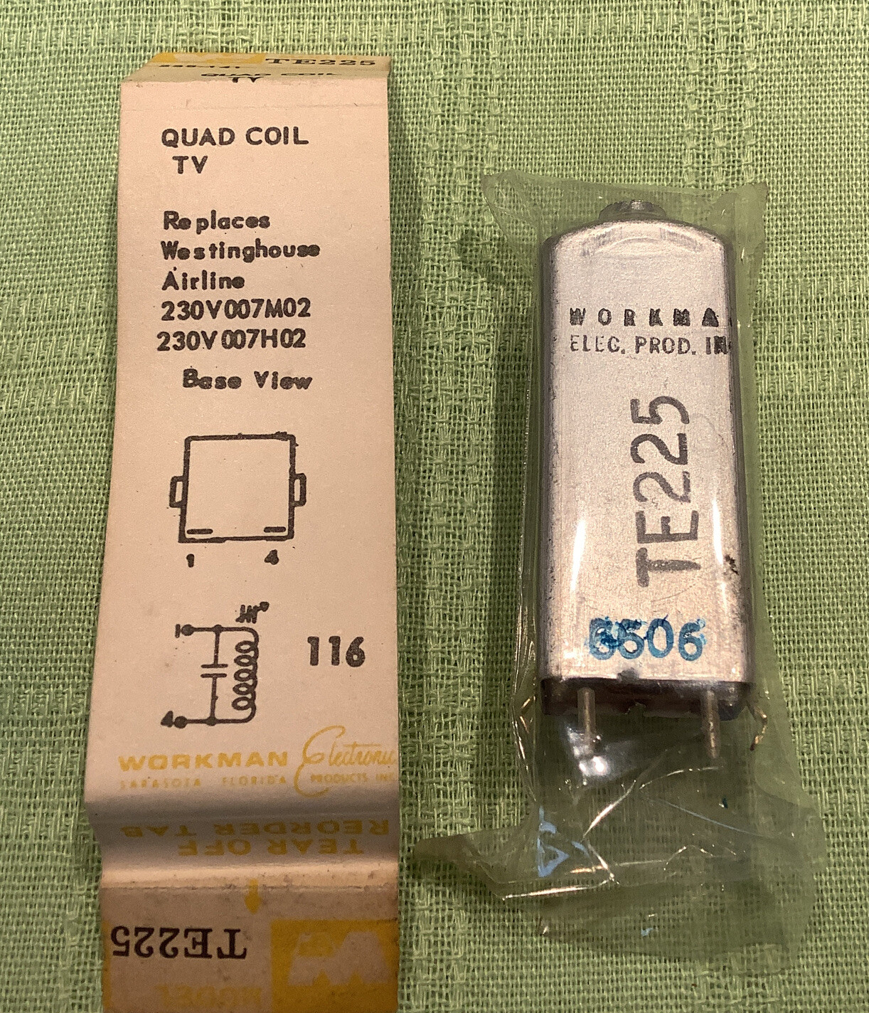 Workman TE225 TV Quadrature Coil Westinghouse Airline 230V007M02 230V007H02