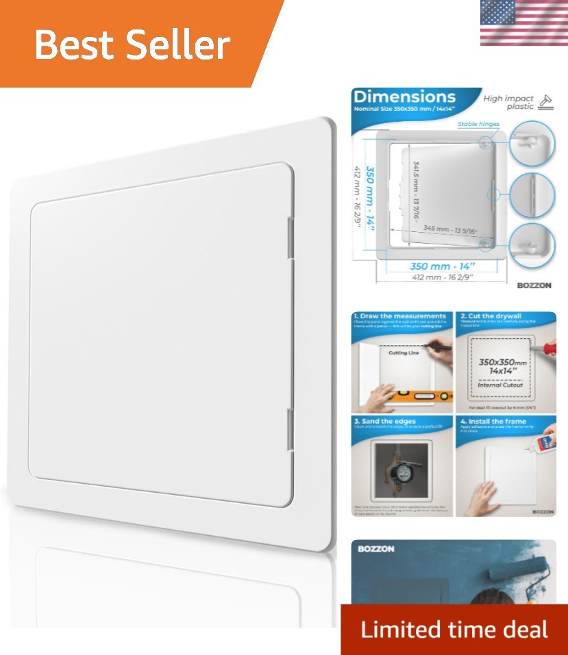 Impact-Resistant 14x14 Access Panel for Drywall - Easy Installation & Clean