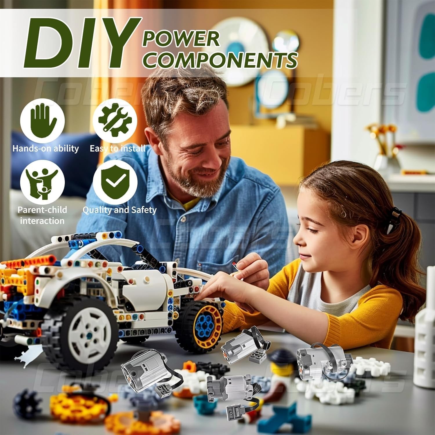 9-in-1 Motor Set Technic Motorized Kit Compatible with Lego: Power Function